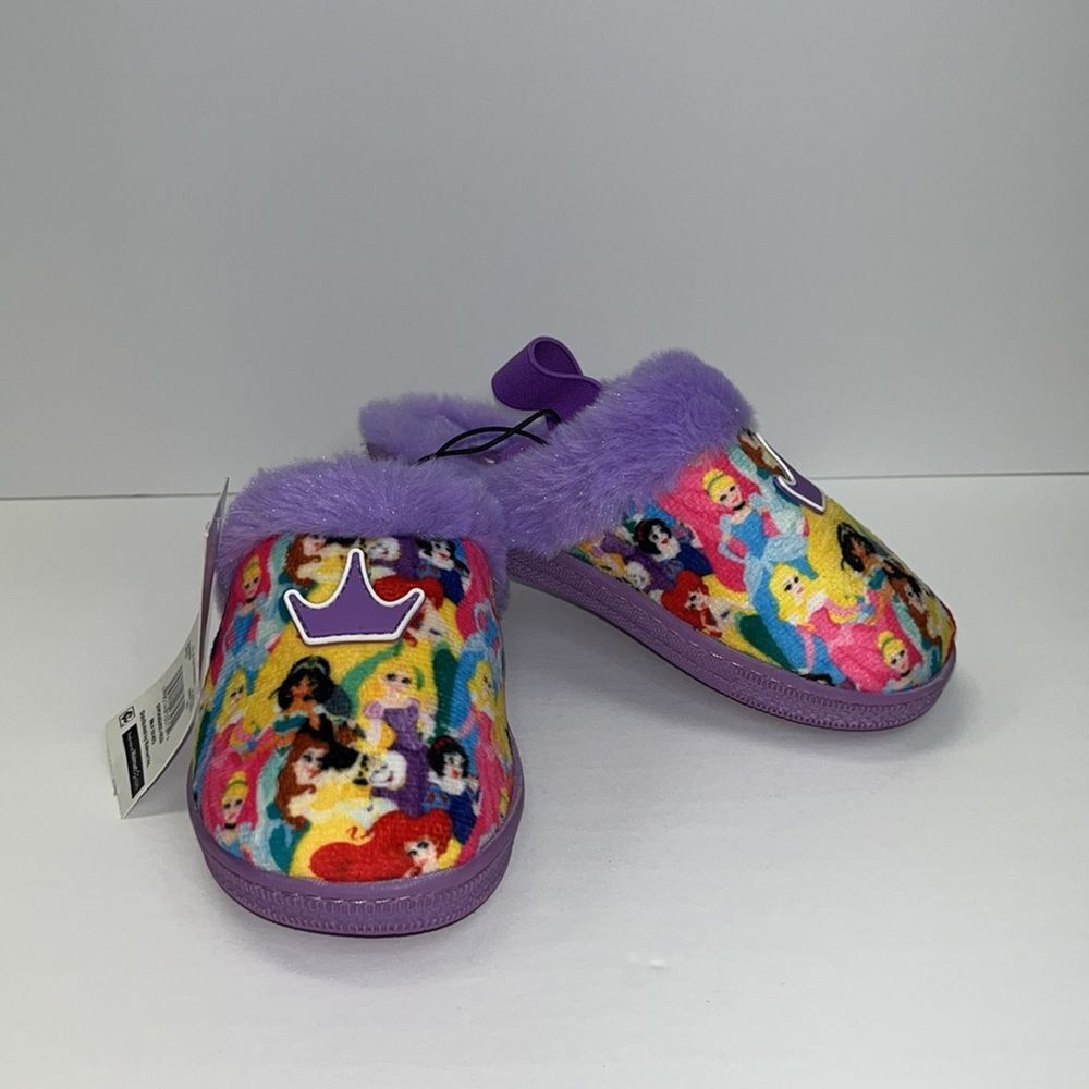 Disney Princess Toddler Girls Fuzzy Cozy Slippers